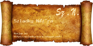 Szladky Nóra névjegykártya